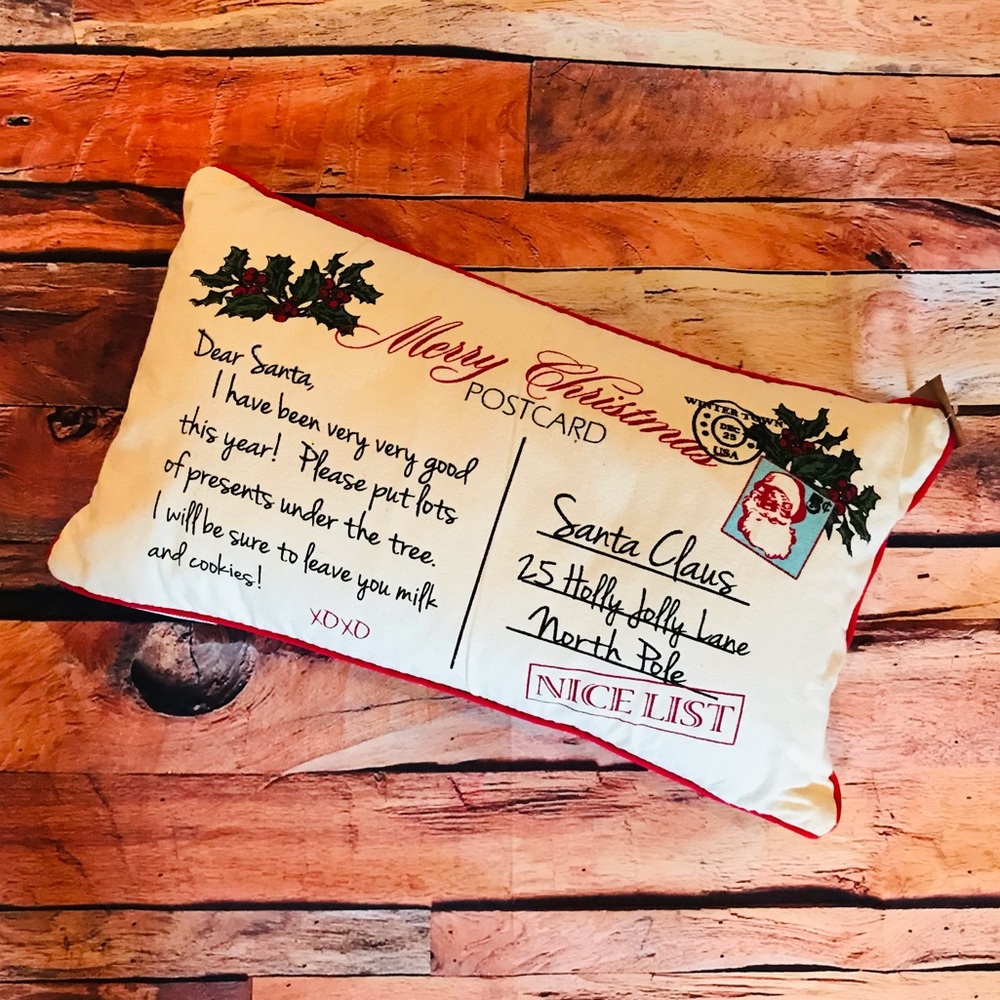 CHRISTMAS POSTCARD PILLOW